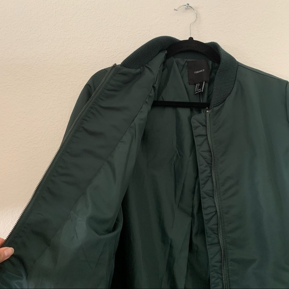 F21 Longline Bomber Jacket - Picture 3 of 5